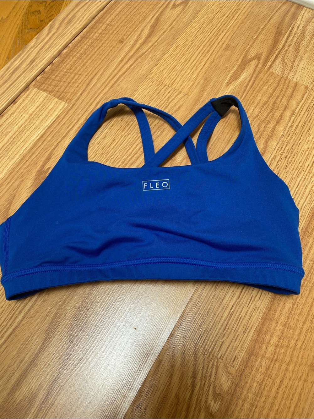 Fleo Isla Strappy Sports Bra in Cobalt, size small